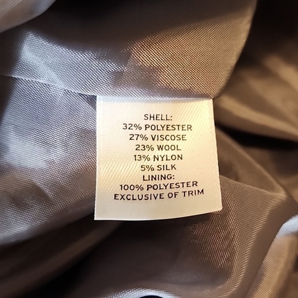 Halogen Grey Herringbone Wool Blend Sheath Dress - Picture 8 of 9